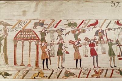 Normans carry arms to the ships, Bayeux Tapestry by Unbekannt Unbekannt